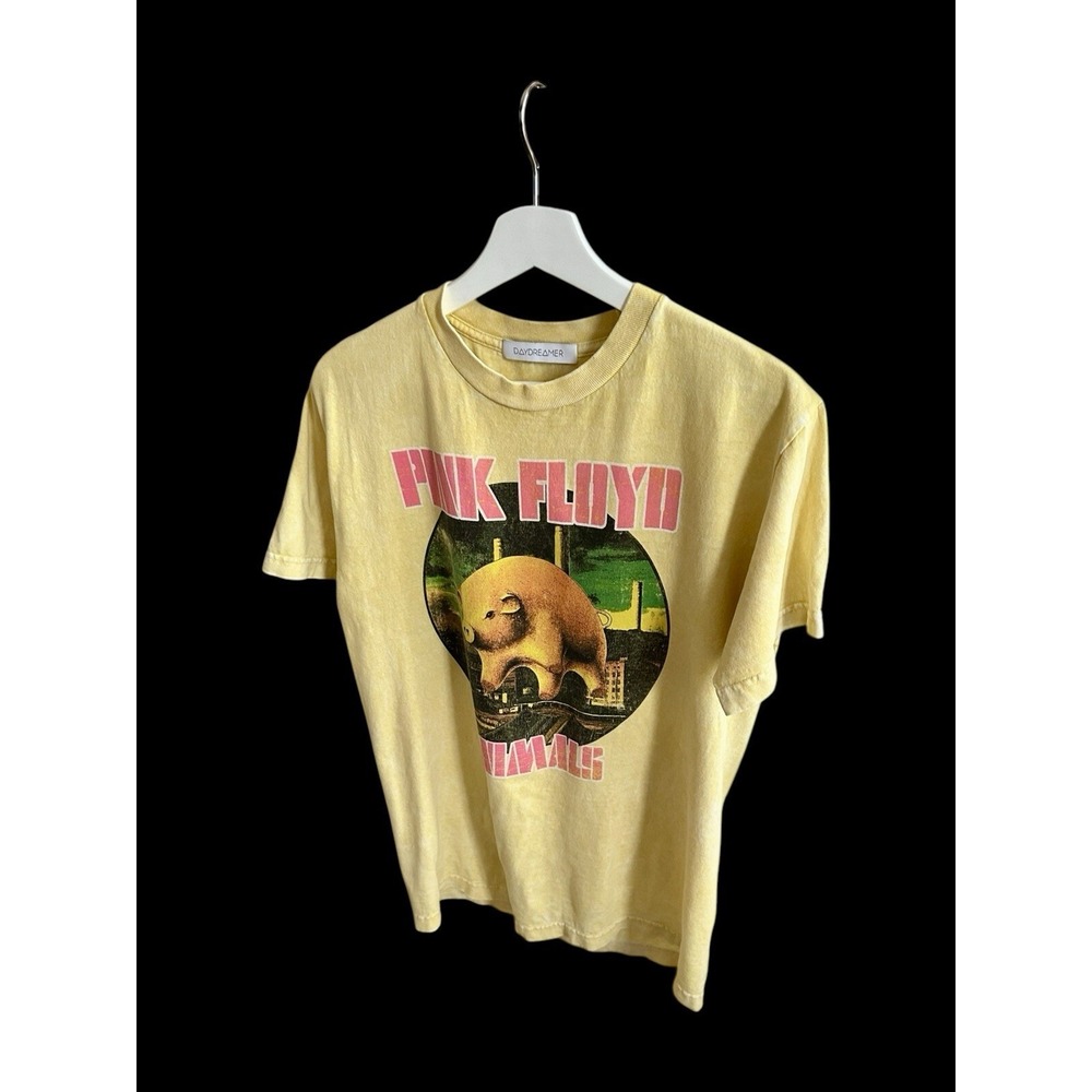Daydreamer Pink Floyd Animal Tee Size Small Yellow Pink Free People‎